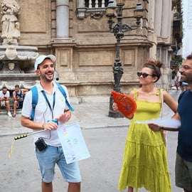 Palerme : visite à pied avec dégustation de vins et de produits