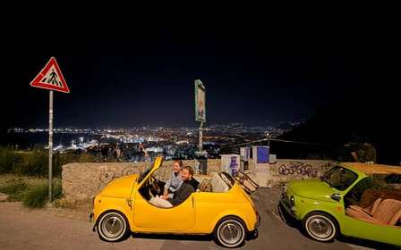 Tour en Fiat 500 por Palermo de noche con guía