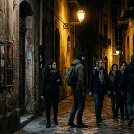 Palermo Noir: tour a piedi immersivo con audioguida 3D e aperitivo in barca