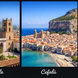 Utflykt till Cefalù och Monreale med minibuss från Palermo