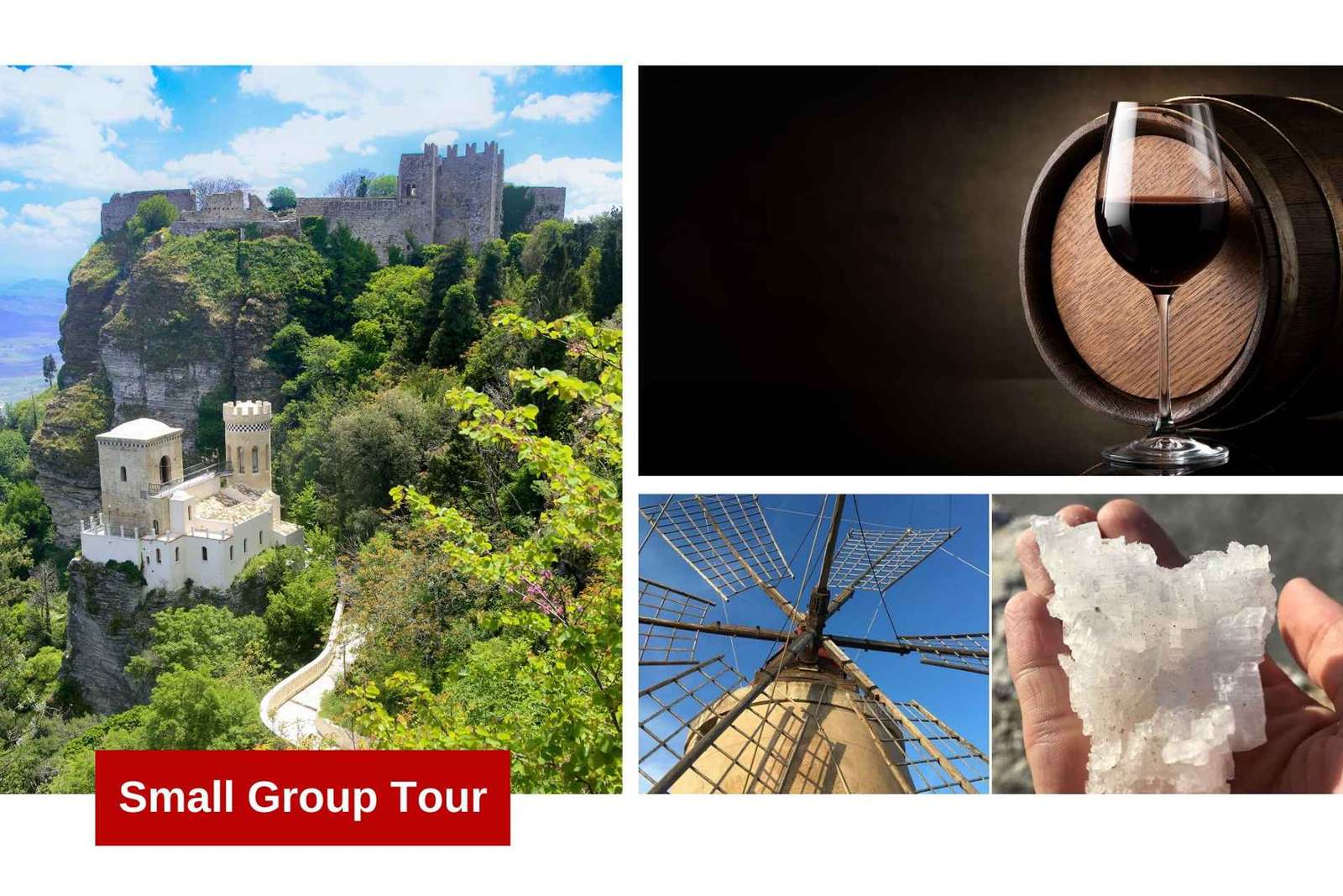Vanuit Palermo: Erice & Marsala Zout, Olijfolie en Wijn Tour