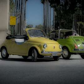 Fiat 500 tour Palermo in een vintage auto met chauffeur