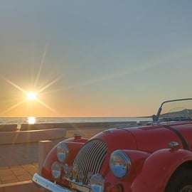 Privat tur i veteranbilen Morgan i Palermo