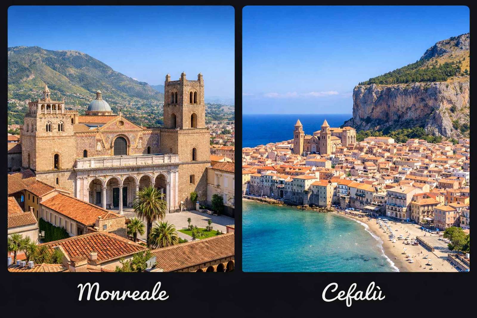 Utflykt till Cefalù och Monreale med minibuss från Palermo