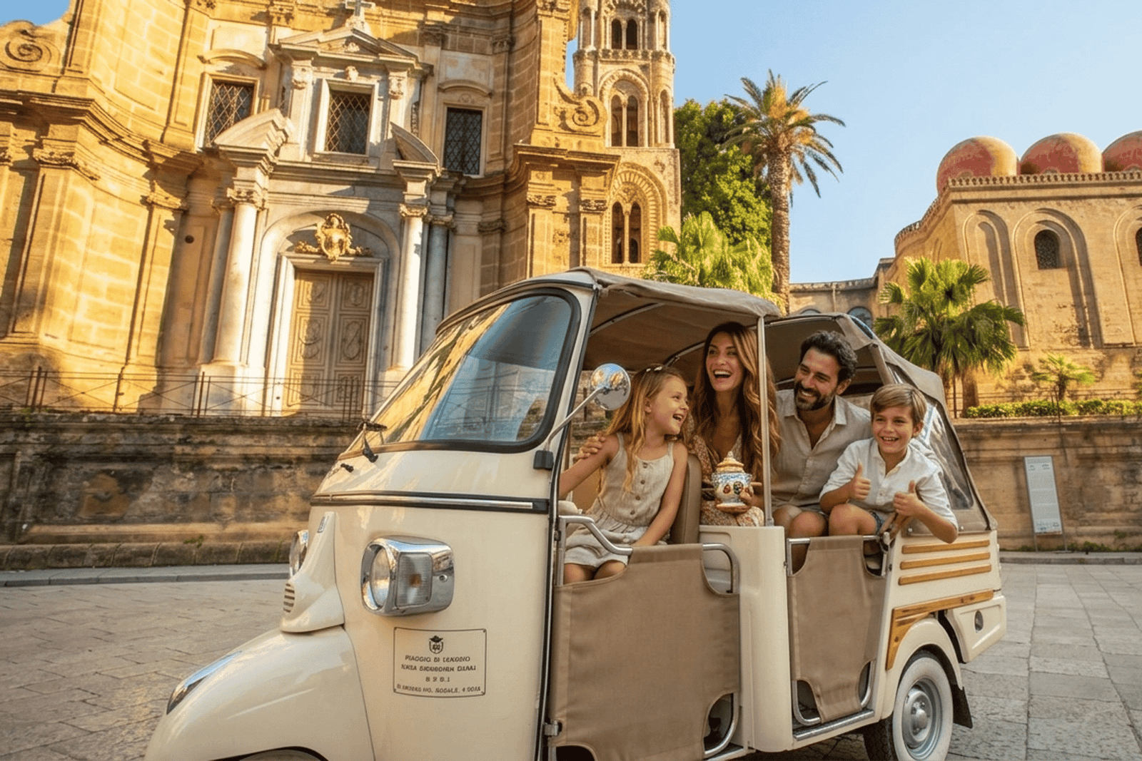 Tuk Tuk Tour Palermo im Ape: Panoramafahrt