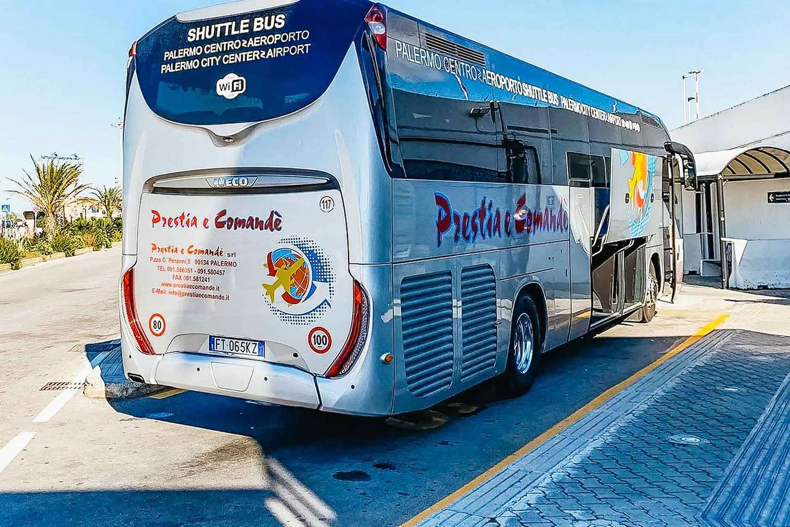Bustransfer luchthaven Palermo centrum, enkele reis
